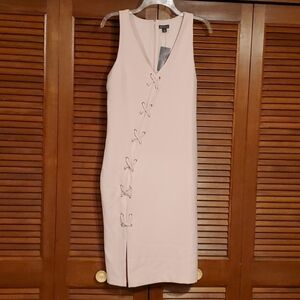 NWT BOLD elements Sheath Midi Dress V-Neck Sleeveless